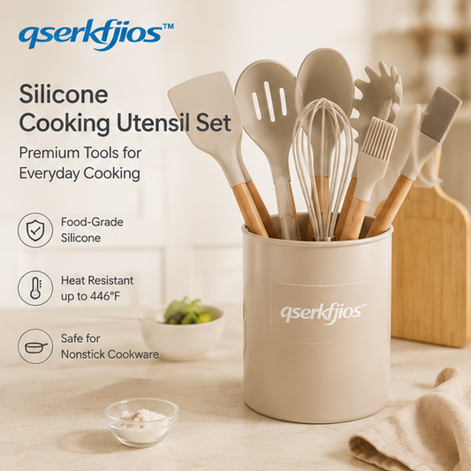 qserkfjios™ Premium Silicone Cooking Utensil Set